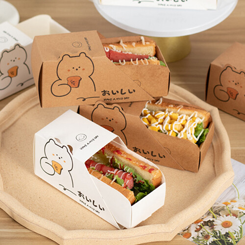 Sandwich box,Sandwich bag,Sandwich wrapping paper,Hamburger bag portable packaging reusable,Toast bread box,Breakfast box,Disposable take-out packaging carton,Hot Dog Packaging Box,Lunch box